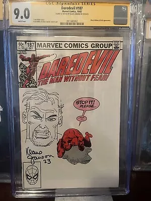 Buy Daredevil #187 CGC SS 9.0 Sketch  By Klaus Janson! Frank Miller Cover & Story • 143.71£