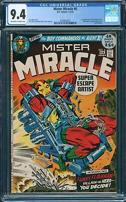 Buy MISTER MIRACLE #6 CGC 9.4 NM 1st APP. OF FEMALE FURIES JACK KIRBY DC COMICS 1972 • 207.87£