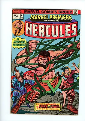 Buy 1975 Marvel Comics Premiere Featuring Hercules #26 1st Solo Story • 8.66£