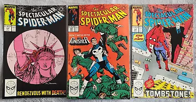 Buy 3x Spectacular Spiderman Marvel Comics Issues 140, 141 & 142 From 1988 • 3£