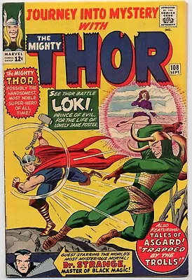 Buy Journey Into Mystery 108 VG/FN 1964 Marvel Dr Strange Loki Jack Kirby • 79.06£