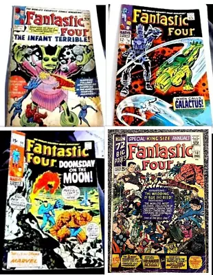 Buy FANTASTIC FOUR #24+74+98+Annual #3 (1964/65/68/) 4 Marvel Comics Silver Surfer • 94.99£