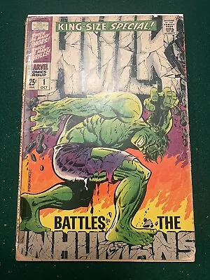 Buy Incredible Hulk King-size Special#1 1968 Iconic Jim Steranko Cover Lg • 79.95£