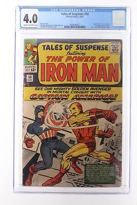 Buy Tales Of Suspense #58 - Marvel Comics 1964 CGC 4.0 Captain America Vs. Iron Man. • 119.75£