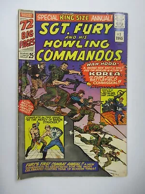 Buy 1965 Marvel Comics Sgt. Fury And His Howling Commandos King Size Special #1 • 18.35£