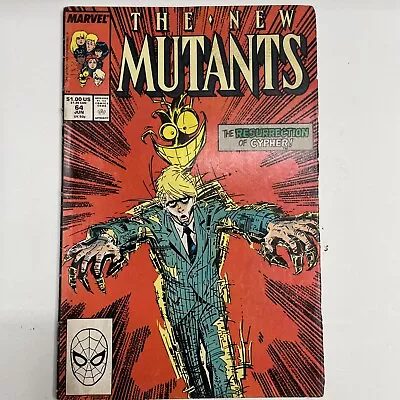 Buy Vgt Marvel Comics The New Mutants! Issue #64! Resurrection Of Cypher June 1988 • 3.34£