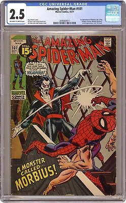 Buy Amazing Spider-Man #101 CGC 2.5 1971 3890664011 1st App. Morbius • 174.15£