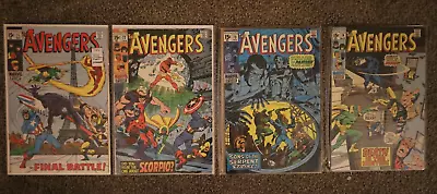 Buy Avengers Issue 71 72 73 74 1969/70 VF Grade Issue72-4.5 Grade HUGE AVENGERS RUN • 88.39£