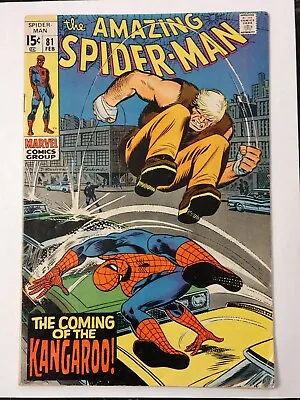 Buy Amazing Spider-Man #81  FINE- 5.5  Origin & 1st App. Of Kangaroo 1970 🔥KEY🗝️ • 30.08£