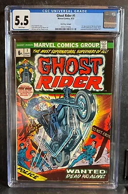 Buy GHOST RIDER #1 - Marvel 1973 - UK Price Variant [CGC 5.5] (1st App Son Of Satan) • 355£