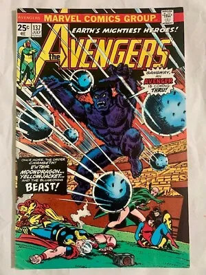 Buy The Avengers #137 (1975) Marvel | Iron Man | Captain America | Thor | Vision 7.5 • 11.99£