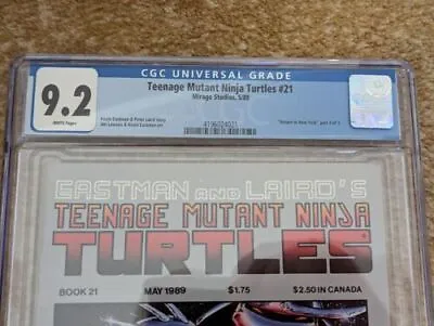 Buy Teenage Mutant Ninja Turtles #21 Kevin Eastman Peter Laird 1989 Mirage CGC 9.2 • 129.51£