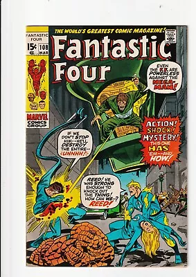 Buy Fantastic Four #108 VFNM 9.0 BEAUTY Annihilus Marvel, 1971 1st Print • 55.97£