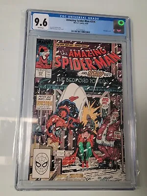 Buy Amazing Spider-Man #314 CGC 9.6 White Pages 1989 Christmas Todd McFarlane • 63.33£