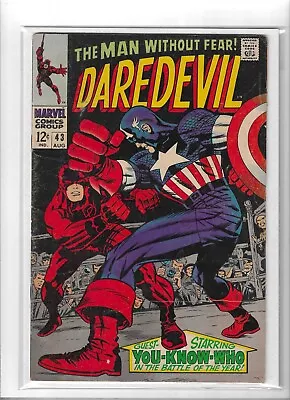 Buy Daredevil # 43 Fine [1968] Jack Kirby Cover Unstamped Cents Copy • 75£