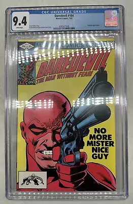 Buy Daredevil #184 CGC 9.4 Frank Miller Punisher White Pages Marvel Comics 1982 • 43.97£
