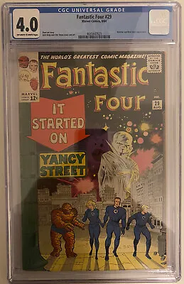 Buy Marvel Comics Fantastic Four #29 1964 1st Cover Appearance The Watcher CGC 4.0 • 139.99£