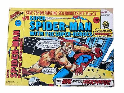 Buy Super Spider-man With The Super-Heroes No 159 1976 Classic Marvel Comic Vintage • 4.99£