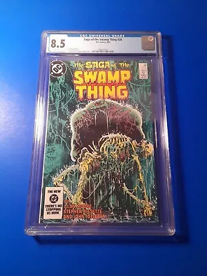 Buy The Saga Of The Swampthing #28 CGC 8.5 Iconic Cover DC Comics  • 65£