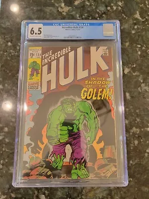 Buy Silver Age The Incredible Hulk #134 Marvel CGC 6.5 Shadow Of Golem Graded Comic  • 65.70£
