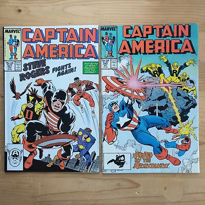 Buy Marvel Comics Captain America # 337 343 1987 1988 1st Prints 1st App As US Agent • 7.20£