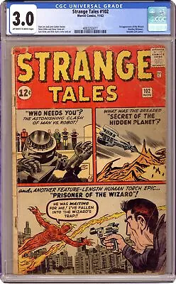 Buy Strange Tales #102 CGC 3.0 1962 4083253011 • 143.22£
