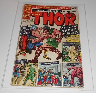 Buy THOR JOURNEY INTO MYSTERY ANNUAL No.1 Marvel Comics 1965 Key 1st App HERCULES • 85£