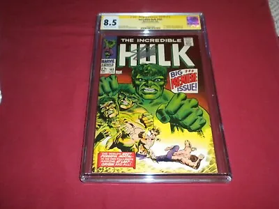 Buy Incredible Hulk #102 Marvel 1968 CGC SS Comic 8.5 Silver Age SIGNED STAN LEE! • 1,588.39£