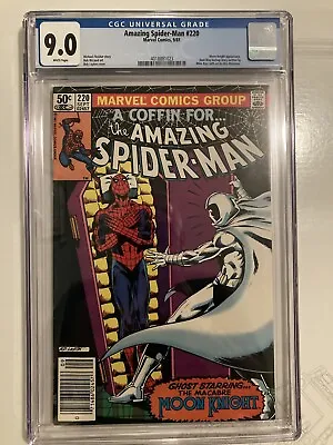 Buy The Amazing Spider-Man #220 (Sep 1981, Marvel) CGC 9.0 (White Pages) - Newsstand • 56.25£