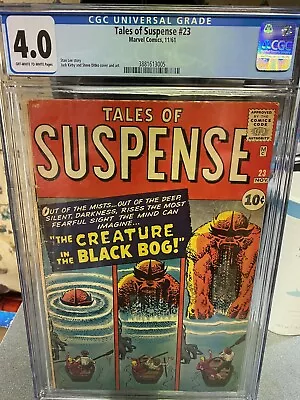 Buy Tales Of Suspense #23 CGC 4.0,,THE CREATURE IN THE BLACK BOG..UNRESTORED • 559.66£