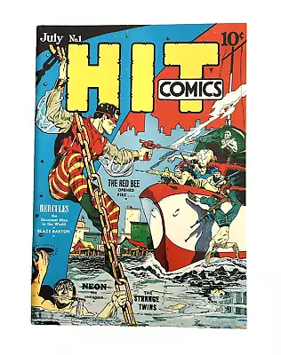 Buy Hit Comics # 1 - Red Bee - Hercules - Neon - Strange Twins - Flashback - 1940 • 10.28£
