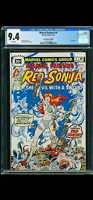 Buy MARVEL FEATURE 4 RED SONJA 30 Cent Price Variant Rare 1976 CGC Graded 3 Highest  • 959.42£