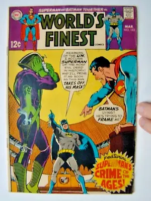 Buy World's Finest Comics #183 Neal Adams Batman Superman Cover Art 1969 VG • 5.38£