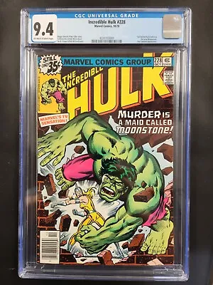 Buy Incredible Hulk #228 CGC 9.4 White Pages 1st New Moonstone • 78.84£