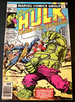 Buy The Incredible Hulk #212 VG The Constrictor 1977 • 5.52£