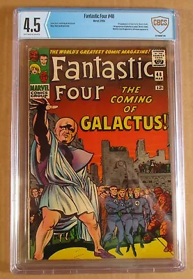 Buy Fantastic Four # 48 Marvel Comics 4.5 CBCS 1st App Of Galactus Silver Surfer • 1,004.38£