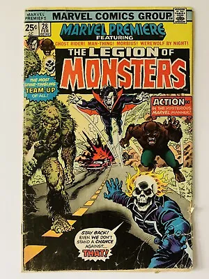 Buy Marvel Premiere #28 1.0 Fr 1976 1st Appearance Of Legion Of Monsters Marvel • 63.16£