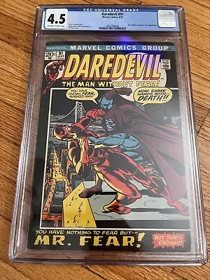 Buy Daredevil #91 CGC 4.5 (1972) Black Widow And Mr. Fear Appearance • 35.68£