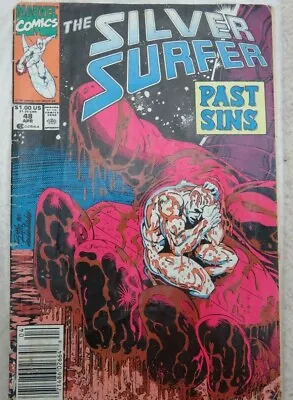 Buy Marvel Comics The Silver Surfer Issue 48 US Comic Vintage Apr 91 • 5.65£