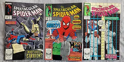 Buy 3x Spectacular Spiderman Numbers 149, 150 & 151 From 1989 Original Marvel Comics • 3£