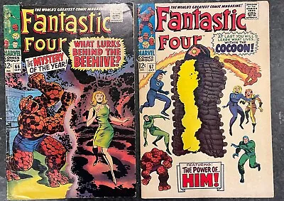 Buy Marvel Comics Fantastic Four 66 67 Silver Age Lot Jack Kirby • 78.83£