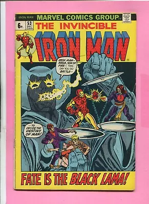 Buy Iron Man # 53 - 1st Black Lama - Part Starlin Art - Ltd Dist Scarce In Uk • 5.99£