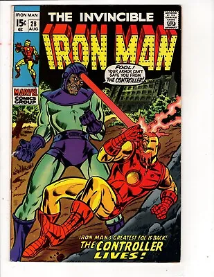 Buy Iron Man #28 -1970 MARVEL(THIS BOOK HAS MINOR RESTORATION SEE DESCRIPTION) • 15.54£