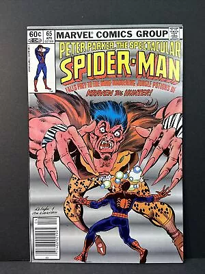 Buy Spectacular Spider-Man #65 1982 Marvel Kraven The Hunter NEWSSTAND VF+ 8.5 • 7.96£