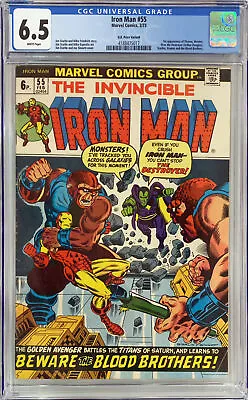 Buy Iron Man #55 - 1st Appearance Thanos - Cgc 6.5 • 750£