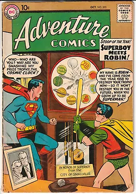 Buy Adventure Comics #253 DC Comics 1958 3.5 VG-KEY 1ST SUPERBOY ROBIN MEETING • 51.39£