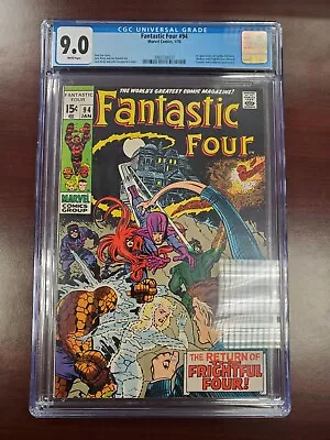 Buy Fantastic Four #94 (Marvel 1970) CGC 9.0 1st App Agatha Harkness! • 907.05£