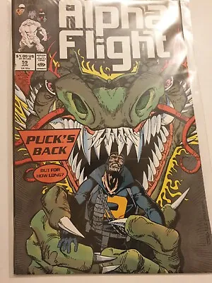 Buy Alpha Flight #59 Marvel Comics Jun 1988 NM Bagged Condition Jim Lee Cover Puck • 1.99£