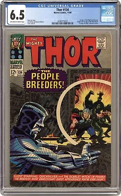 Buy Thor #134 CGC 6.5 1966 4248575022 1st App. High Evolutionary, Man-Beast • 229.28£