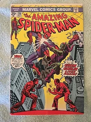 Buy Amazing Spider-man #136, VG/FN 5.0, No  MVS: 1st Harry Osborn As Green Goblin • 23.72£